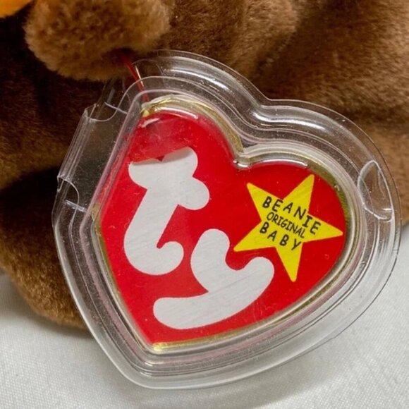Ty Beanie Baby Original Chocolate 1993 Retired P .E. Pellets Error Red Stamp 205 - Picture 7 of 16